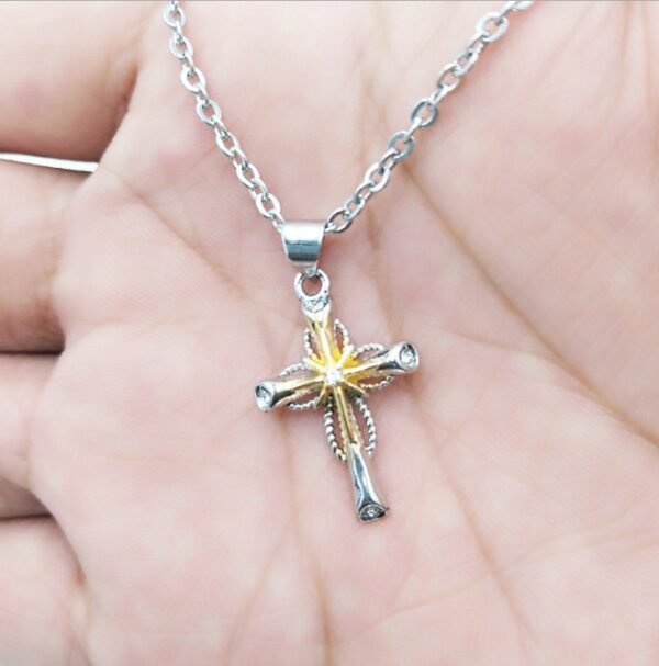 Octagonal Star Cross Alloy Pendant - Image 3