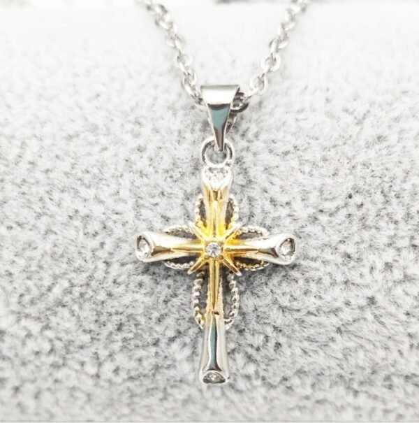 Octagonal Star Cross Alloy Pendant - Image 4