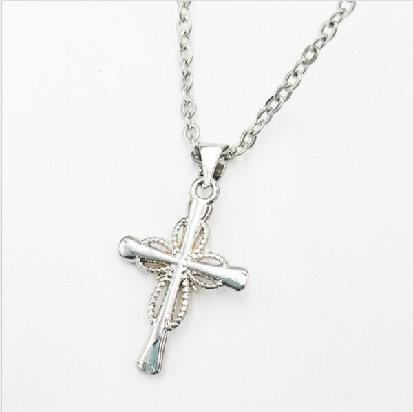 Octagonal Star Cross Alloy Pendant - Image 5